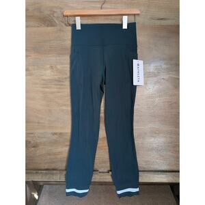 Athleta Salutation Stash 7/8 Tight Womens XS Green Colorblock High Waisted NWT